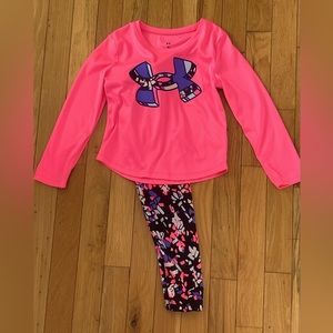 Toddler girls Under Armour long sleeve top and legging set